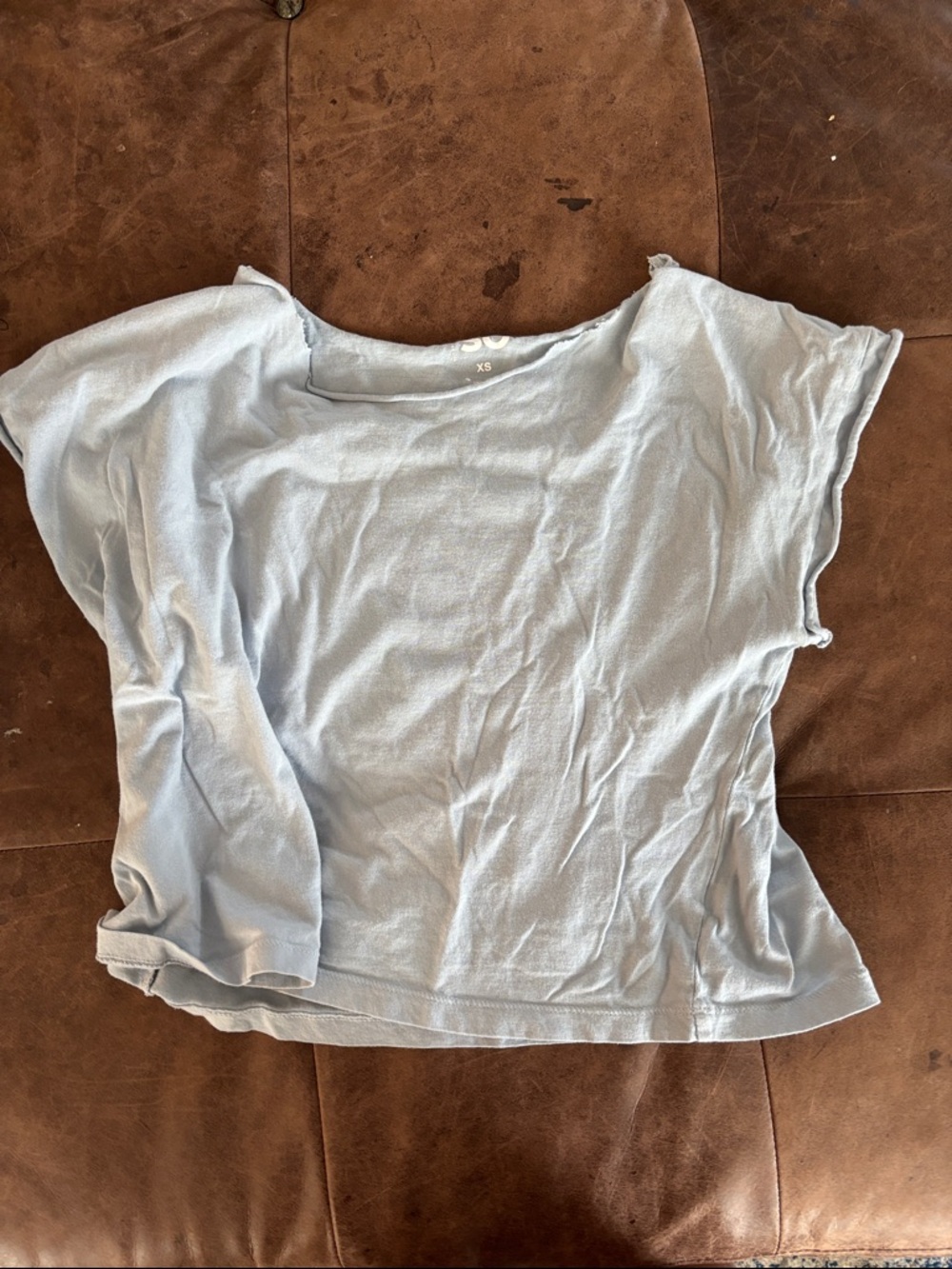SO Pale Blue Short Sleeve Boxy Tee
